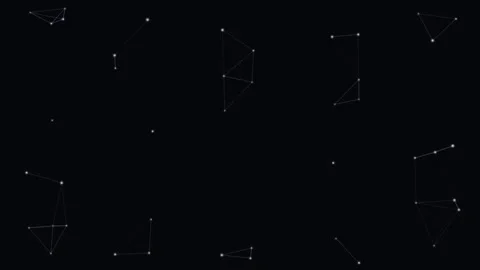 White Particle Network Pulse Node Network Loop Stock-Footage 342611929