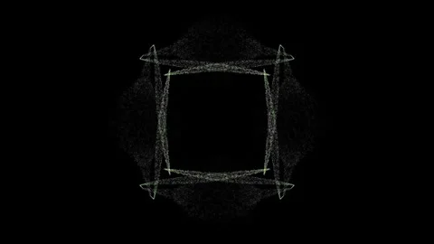 White Particle Star Square Shape Reveal Animation 動画素材 339573940