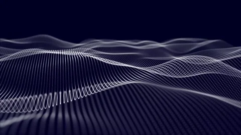 White particle wave animation loop background. a 183 Stock Footage 251950317