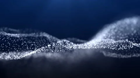 White particle wave background with Nature light - 4K Resolution Stock Footage 201293464
