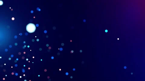 White particles with blue background Video stock 185834418