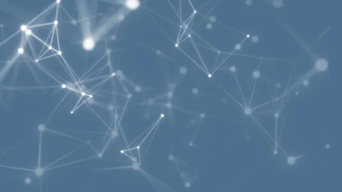 White particles of blue. Depth of field. Minimalistic space background. Seamless Stock Footage 101388516