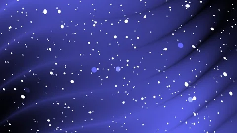 White particles on dark blue background evoking serene sense Stock Footage 310048531
