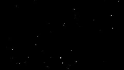White particles floating on black background. Motion Stock Illustration