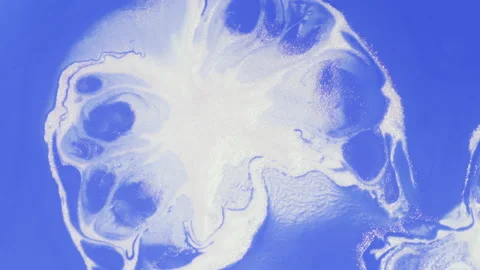 White Particles flowing on Blue, VJ, Vlogger and motion Art concepts. Stock Footage 134980061