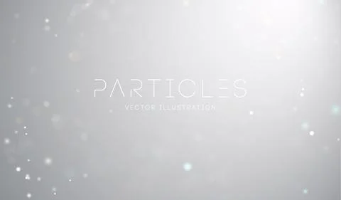 White particles on grey background. White data bokeh dust abstract vector. EPS Stock-Illustration