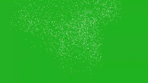 White particles movement motion graphics with green screen background Stock Footage 224449534