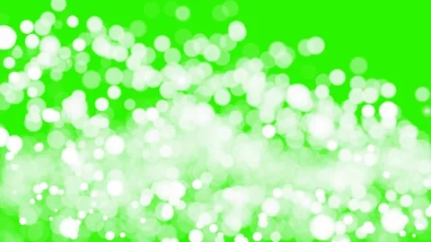 White particles moving up and down on green background. 3d render looped animati Stock Footage 299689621