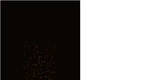 White particles shining on a deep black background Stock Footage 345631028
