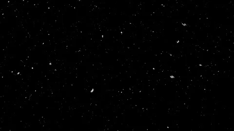 White particles slowly falling like snow in a black background Stock Footage 170996880