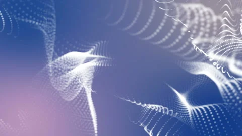 White particles slowly fly on a light blue background. abstract space. 3d render Stock Footage 95068945