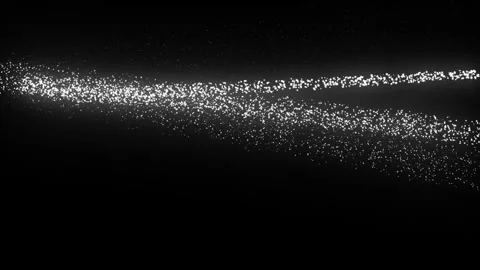 White particles trails on dark background with streaks of light moving fast.. Stock Footage 328303832