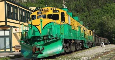 White Pass Train Stock Footage 94011017