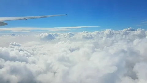 White passenger plane in flight. Stock Footage 125652901