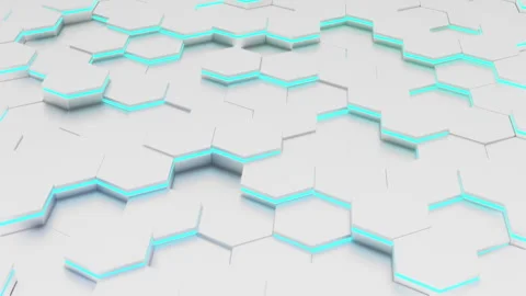 White pattern 3d futuristic Abstract 3d hexagons honeycomb background Stock Footage 277254376