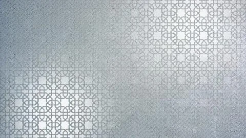 White pattern of abstract geometric on gray background. Mock up. Copy space Stock Illustration
