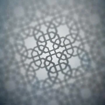 White pattern of abstract geometric on gray background. Mock up. Copy space Foto stock