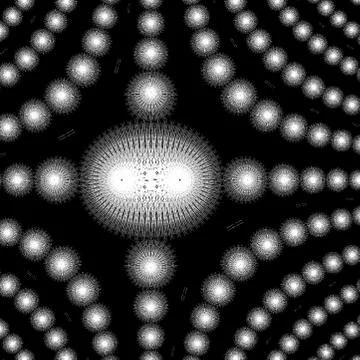 White pattern Design in black background Stock Photos