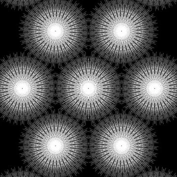 White pattern Design in black background Stock Photos