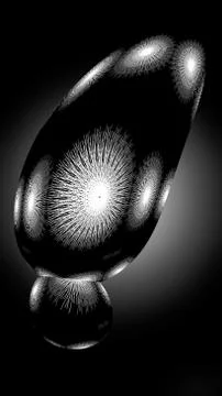 White pattern Design in black background Stock Photos