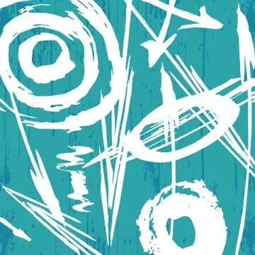 White pattern in graffiti style on a blue background Stock-Illustration