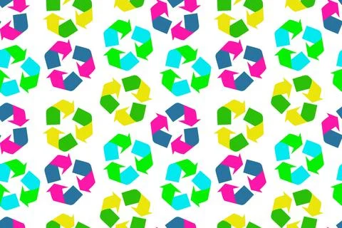 White pattern recycling Stock Illustration