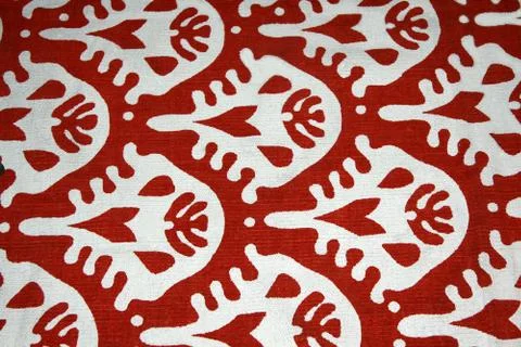 White pattern on red background Stock-Fotos