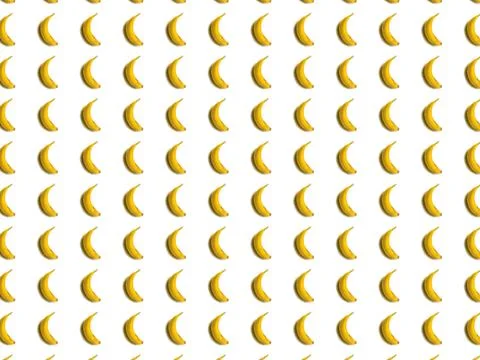 White pattern with yellow bananas Stock Illustration