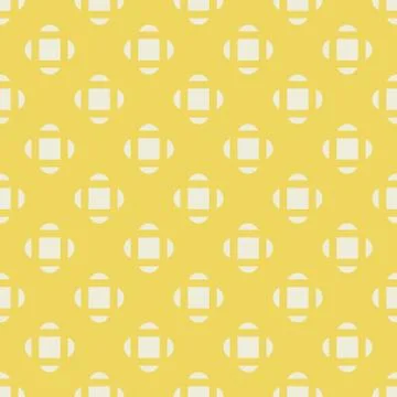 White pattern on yellow seamless design background. Stock Illustration