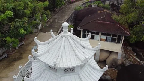 White pavilion in garden Stock Footage 197013046