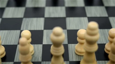 White Pawn of chess moving forward Stock Footage 67766408