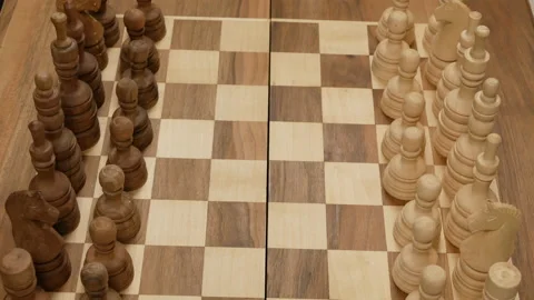 White pawn goes ahead Stock Footage 147075615