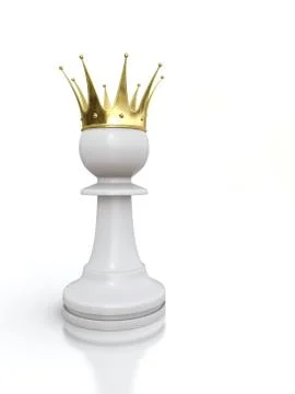 White pawn king Stock Illustration