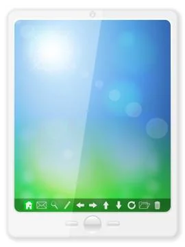 White pc tablet Stock Illustration