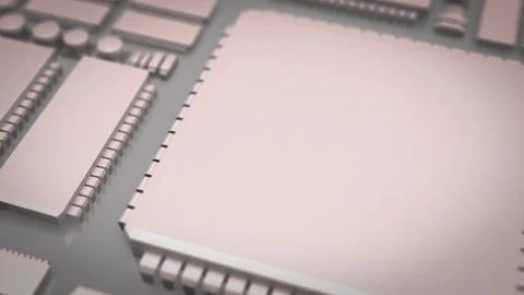 The White PCB Board for It to Technology concept 3d Rendering. イラスト素材