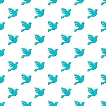 White peace pigeon pattern seamless Stock Illustration