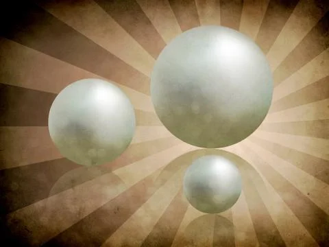 White pearls on textured background Stockillustratie