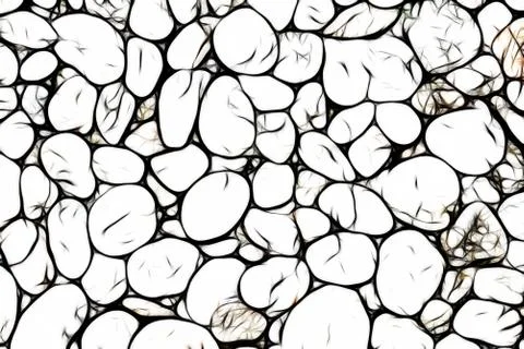 White pebble stone background. Texture and material theme. 库存插图