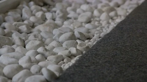 White Pebbles close up Stock Footage 85082136