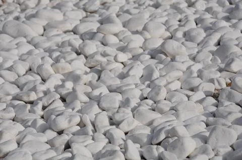 White pebbles Stock Photos
