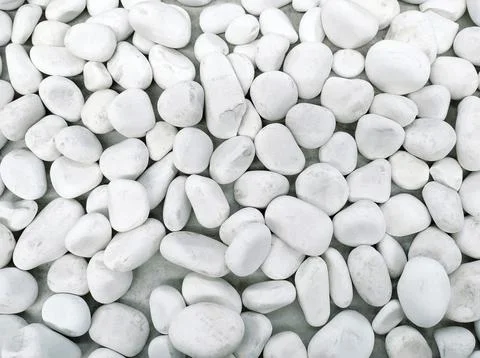 White pebbles Stock Photos