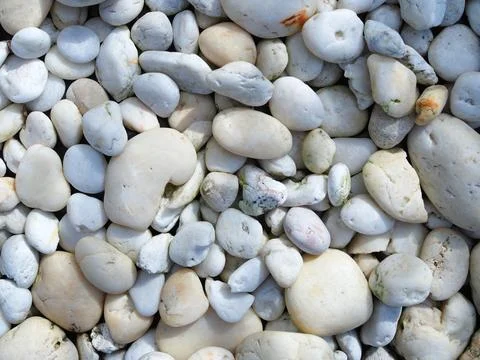 White pebbles Stock Photos