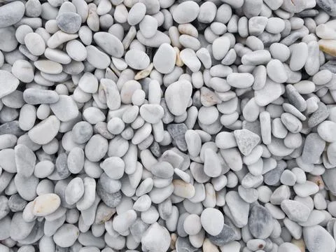 White pebbles stone background Stock Photos