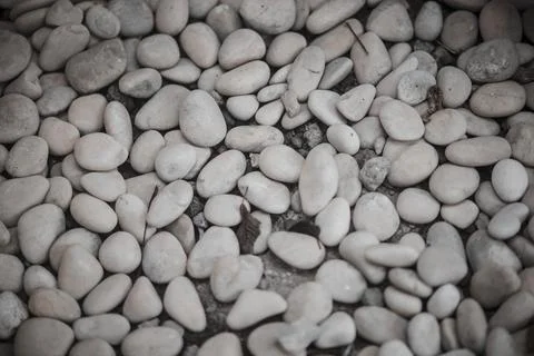White pebbles stone for background Stock Photos