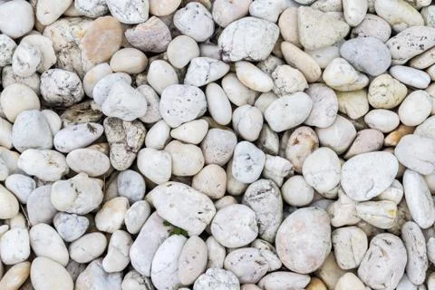 White pebbles stone texture and background Stock Photos