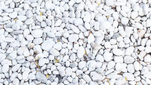 White pebbles stone texture and background Stock Photos