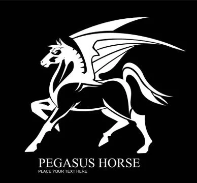 White pegasus Stock Illustration