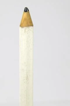 White pencil with sharp tip. Stockfoto's