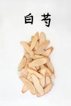 White Peony Root Herb Stock Photos