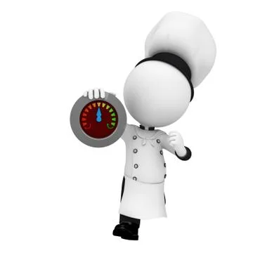 White people as chef with roulette Stock Illustration
